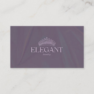 Luxurious muted purple Jewellery Business Card