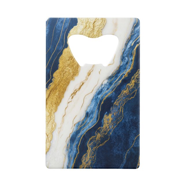 Luxurious Navy Blue & Gold Leaf Marble (Front)