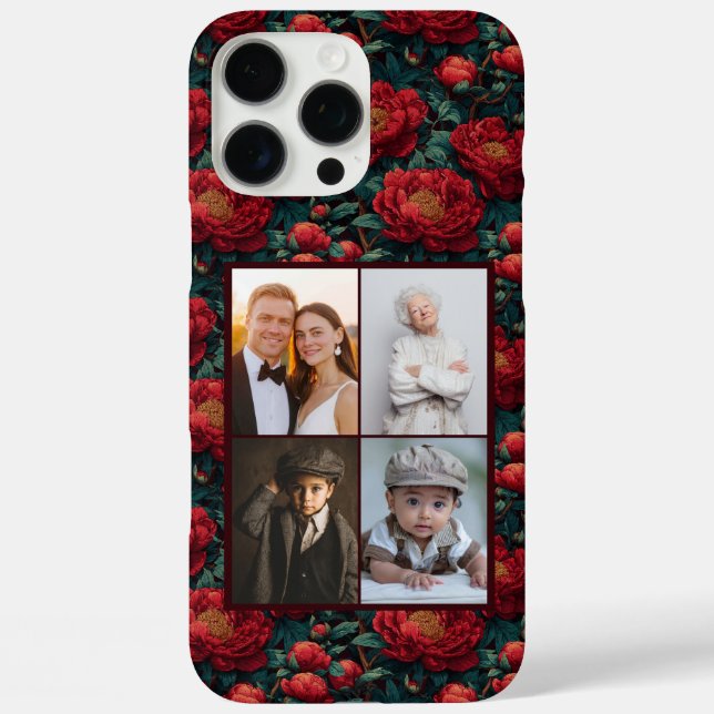 Luxurious Peonies Customisable Photo Iphone Case (Back)