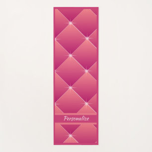 Luxurious Pink Diamond Sparkle Zen Yoga Namaste Yoga Mat