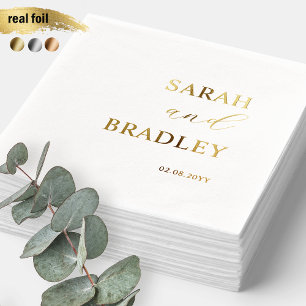 Luxurious, Real Foil Custom Wedding  Foil Napkins