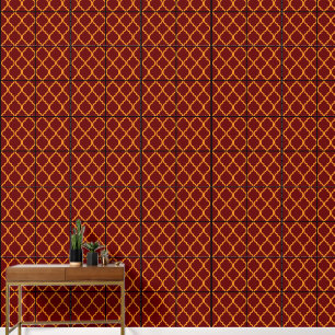 luxurious Red and Gold Geometric 2 Wallpaper