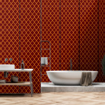 luxurious Red and Gold Geometric