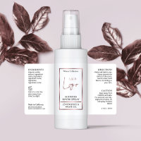 Luxurious Rose Gold Logo Room Spray Bottle Label