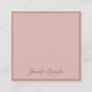 Luxurious Rounded Modern Handwriting Script Elite Square Business Card