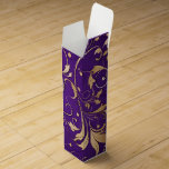 Luxurious Royal Purple and Gold Damask Patterned Wine Box<br><div class="desc">Unveil a touch of majesty with each gift wrapped in these Luxurious Royal Purple and Gold Damask Gift Wine Box. The regal purple hue serves as a canvas for the intricate gold damask patterns, evoking the grandeur of royal courts and timeless elegance. Designed to make your wine and beverage presents...</div>