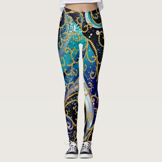 Luxurious   Scrols Leggings (Front)