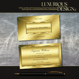 Luxurious Shimmery Gold Chic Decorate Professional Business Card