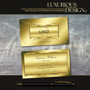 Luxurious Shimmery Gold with Logo Professional Business Card