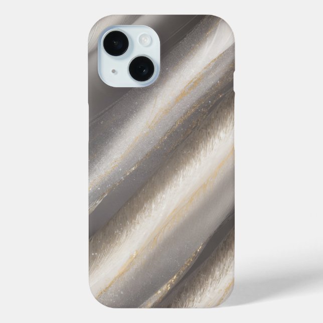 Luxurious Silver and Gold Phone Case (Back)