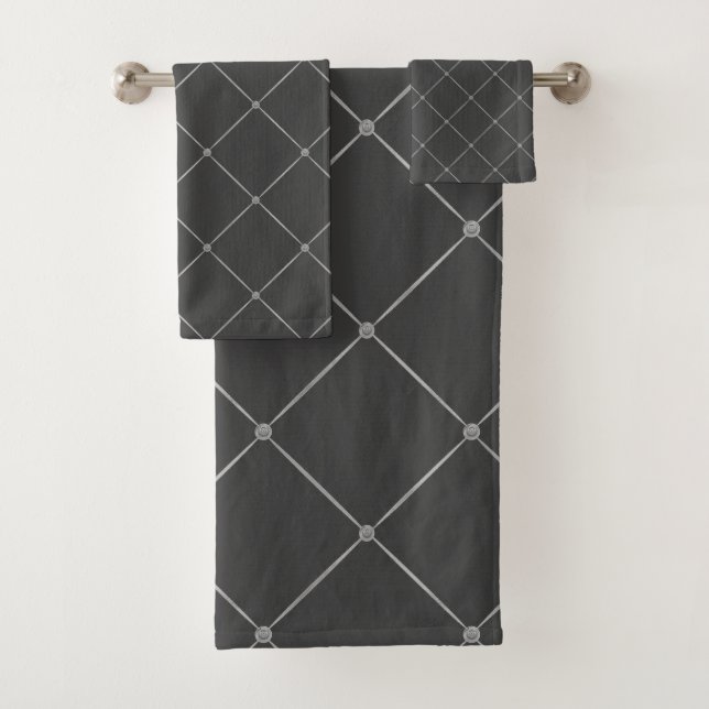 LUXURIOUS Silver Grey HAMPTON TOWEL SET (Insitu)