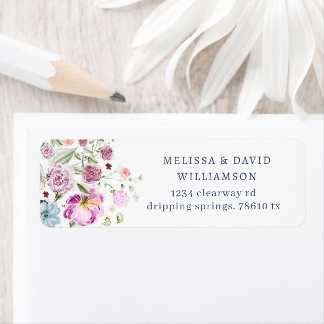 Luxurious Spring Garden Return Address Label (Insitu)