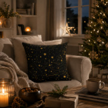 Luxurious Starry Night Accent Pillow