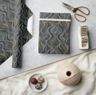 Luxurious Swirl Motif Seamless Pattern Wrapping Paper