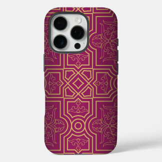 Luxurious Symmetrical Design with Floral Motifs. iPhone 16 Pro Case