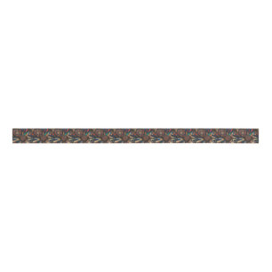 Luxurious Teal "Ancient Indigenous Chronicles" Gro Grosgrain Ribbon