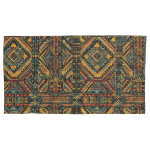 Luxurious Teal "Centuries-Old Geometric Elegance"  Pillowcase