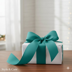 Luxurious Teal Grosgrain Ribbon – 3” Width