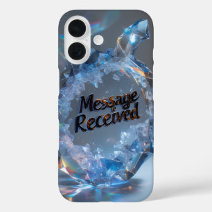Luxurious Textured Speech Crystal Design iPhone 16 Case
