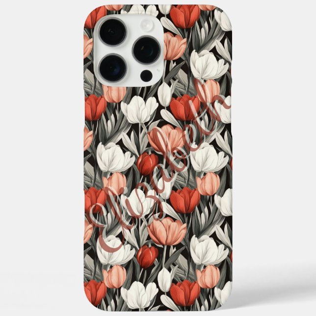 Luxurious Tulip Custom Iphone Case For Unique Gift (Back)