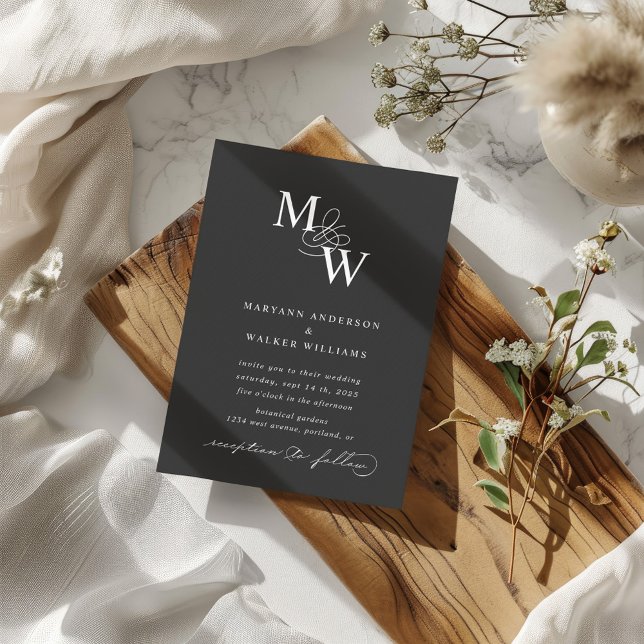 Luxurious Typography Budget Wedding Invitation (Creator Uploaded)