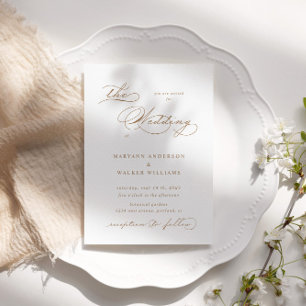 Luxurious Typography Budget Wedding Invitation