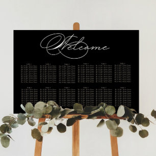 Luxurious Typography Wedding Seating Chart