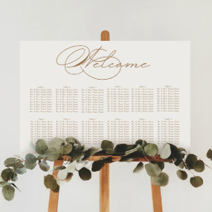 Luxurious Typography Wedding Seating Chart