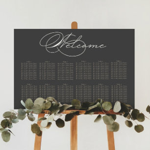Luxurious Typography Wedding Seating Chart