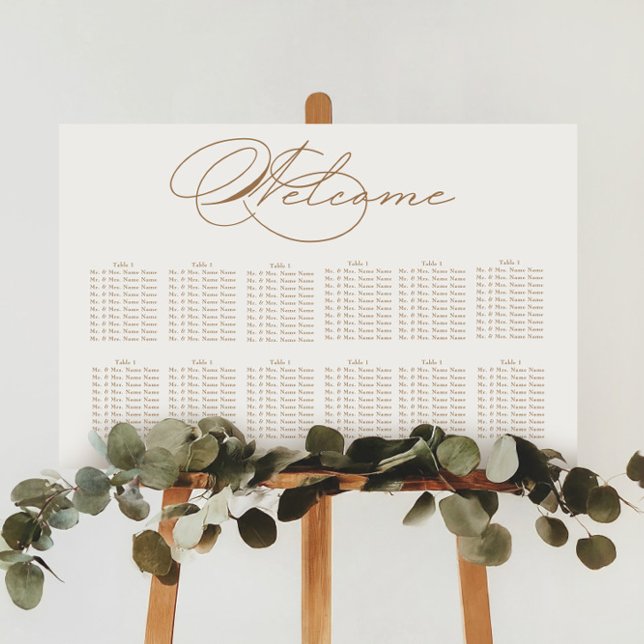 Luxurious Typography Wedding Seating Chart (Creator Uploaded)