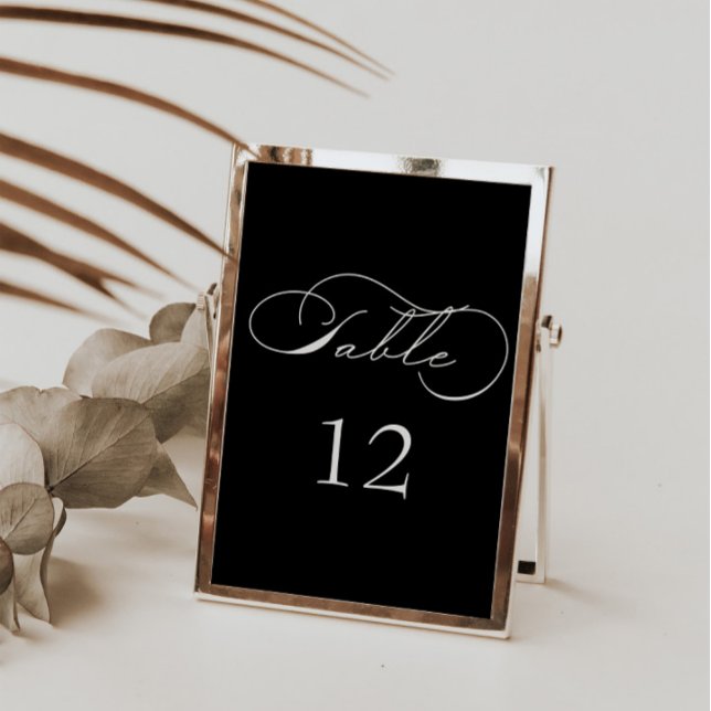 Luxurious Typography Wedding Table Number (Creator Uploaded)