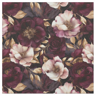 Luxurious Velvet Flowers Fabric