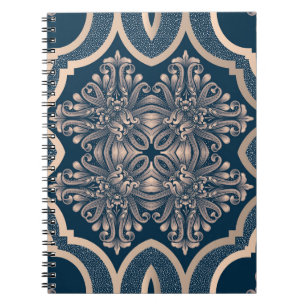Luxurious Vintage Damask Seamless Pattern Notebook