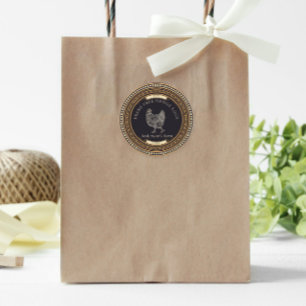 Luxurious Vintage Golden Egg Carton Label