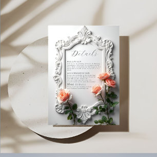 Luxurious Vintage Ornate Floral Frame Details Enclosure Card