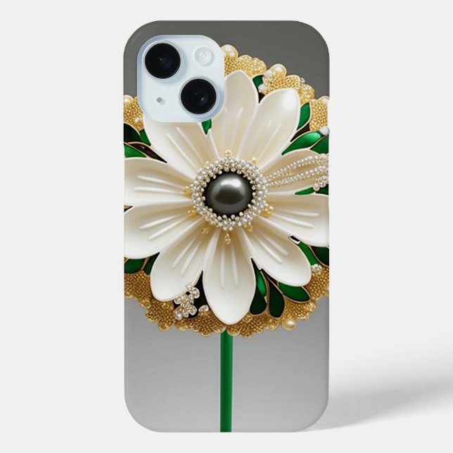 Luxurious White Flower Case-Mate iPhone Case (Back)
