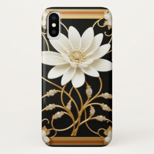 Luxurious White Flower iPhone X Case