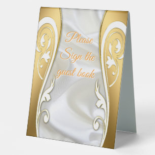 Luxurious, White, Flowing Silk & White Roses.
