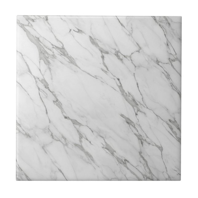 Luxurious White Marble Ceramic Tile (Front)