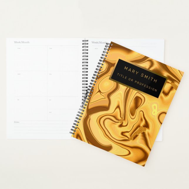 Luxury 2 in 1 Elegant Gold Marble Business Card & Planner (Display)