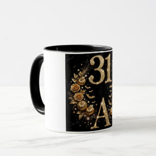 Luxury 31st Birthday Mug Letter A Gold