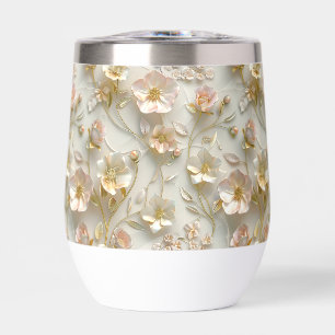 Luxury 3D Embossed Floral Gold Foil Elegant