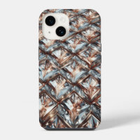 Luxury 3D Geometric Diamond and Rose Gold Mosaic C