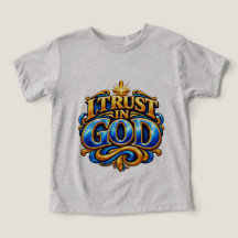 Luxury 3D Gold I Trust In God Christian  T-Shirt