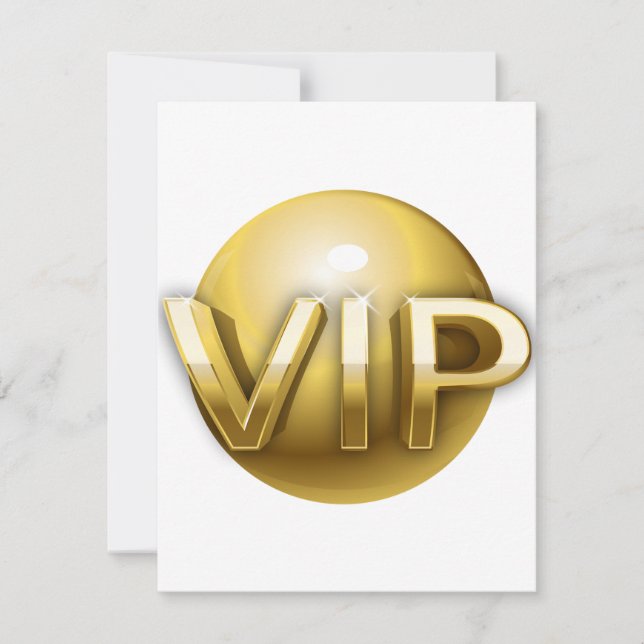 Luxury 3D Gold VIP Emblem Invitation (Front)