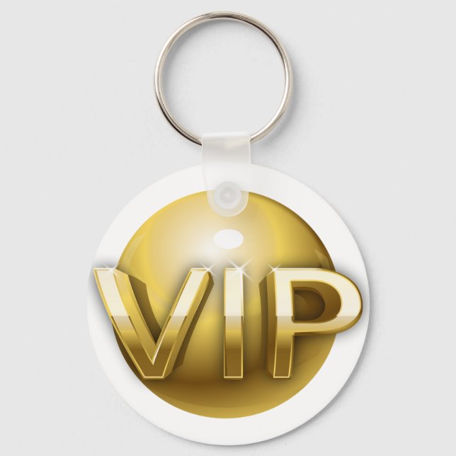 Luxury 3D Gold VIP Emblem Key Ring (Front)