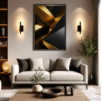 Luxury 3D Wall Modern Metallic Design Poster