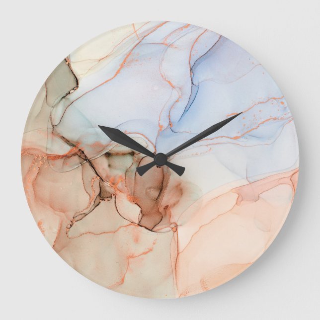 Luxury Abstract: Alcohol Ink Art Large Clock (Front)