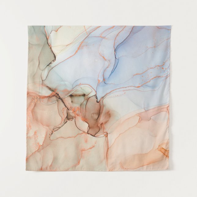 Luxury Abstract: Alcohol Ink Art Tapestry (Front)