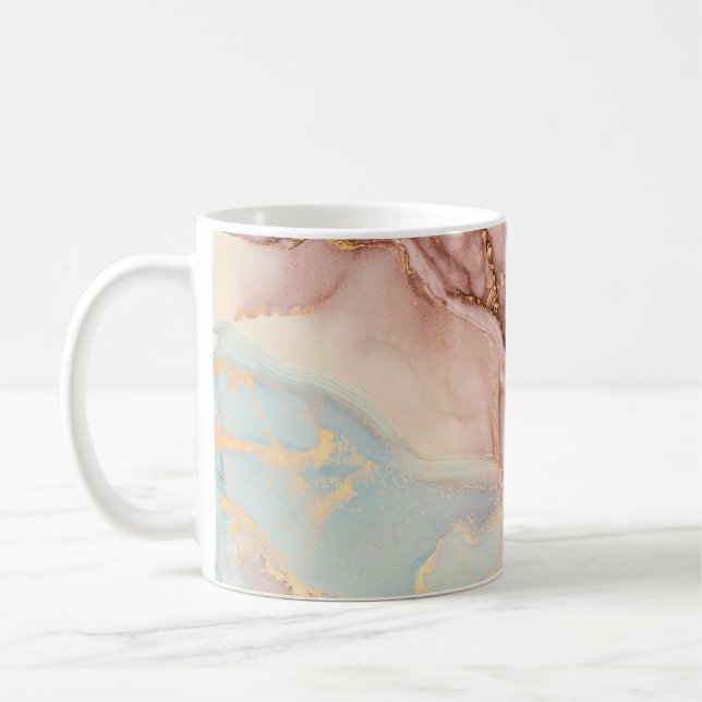Luxury Abstract Fluid Alcohol Ink Coffee Mug (Left)